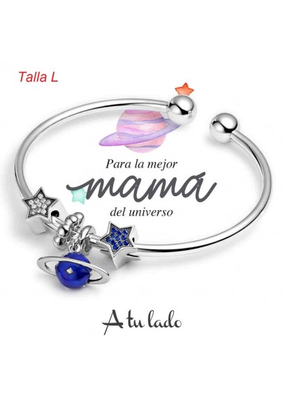 PULSERA MAMÁ UNIVERSO "A TU LADO" PLATA DE LEY  912082