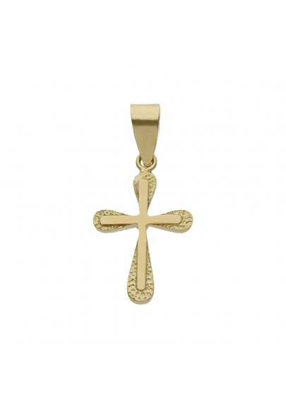 18K GOLD CROSS PENDANT-10X16MM