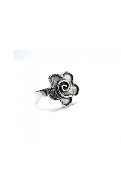 ANILLO FLOR PLATA DE LEY