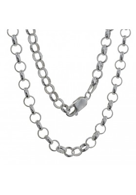 STERLING SILVER BELCHER CHAIN-6.5 MM 80 CM