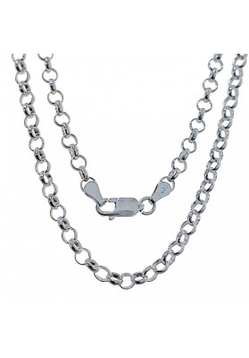 STERLING SILVER BELCHER CHAIN-4 MM 80 CM