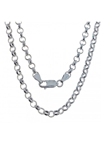 STERLING SILVER BELCHER CHAIN-4 MM 80 CM