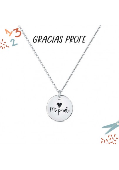 STERLING SILVER TEACHER NECKLACE- MI PROFE