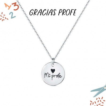 STERLING SILVER TEACHER NECKLACE- MI PROFE