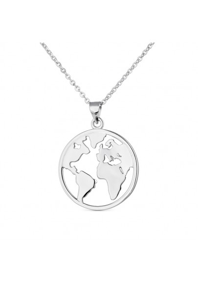 COLLAR PLATA DE LEY PROFE DISCO MUNDO