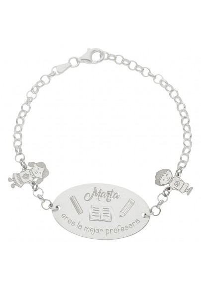 STERLING SILVER TEACHER BRACELET AG294