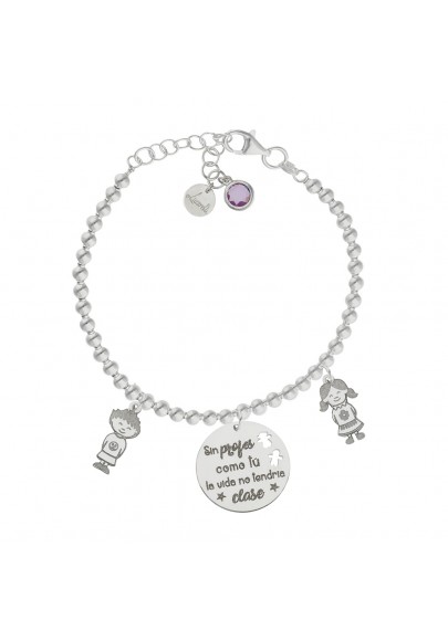 STERLING SILVER TEACHER BRACELET AG3204