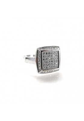 STERLING SILVER SQUARE RING