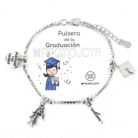 PULSERA DE LA GRADUACIÓN "ERES LO MÁS" PLATA DE LEY