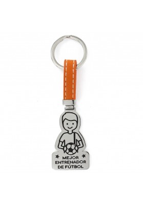 STAINLESS STEEL "MEJOR ENTRENADOR DE FÚTBOL" KEYCHAIN