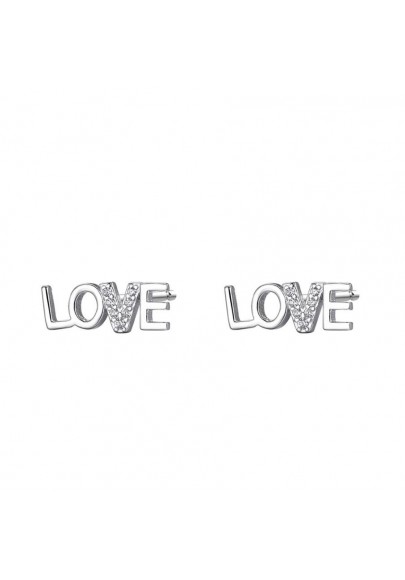 PENDIENTES LOVE CIRCONITAS PLATA DE LEY