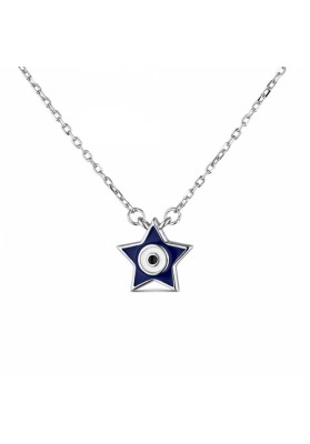 STERLING SILVER TURKISH EVIL EYE NECKLACE