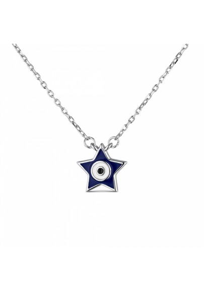 STERLING SILVER TURKISH EVIL EYE NECKLACE