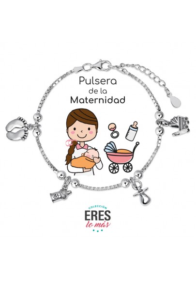 PULSERA DE LA MATERNIDAD "ERES LO MÁS" PLATA DE LEY