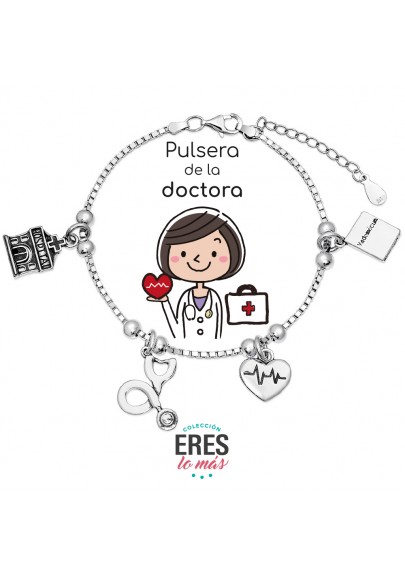 PULSERA DE LA DOCTORA "ERES LO MÁS" PLATA DE LEY