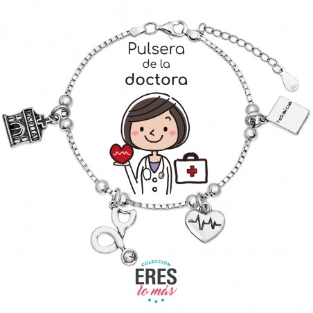 PULSERA DE LA DOCTORA "ERES LO MÁS" PLATA DE LEY