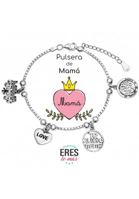 PULSERA DE LA MAMÁ "ERES LO MÁS" PLATA DE LEY