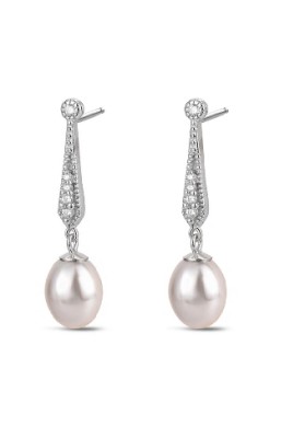 STERLING SILVER PEARL EARRINGS