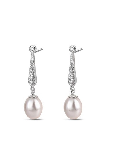 STERLING SILVER PEARL EARRINGS