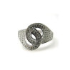 Anillo Doble Semicírculos en Plata de Ley - Joyas AG23
