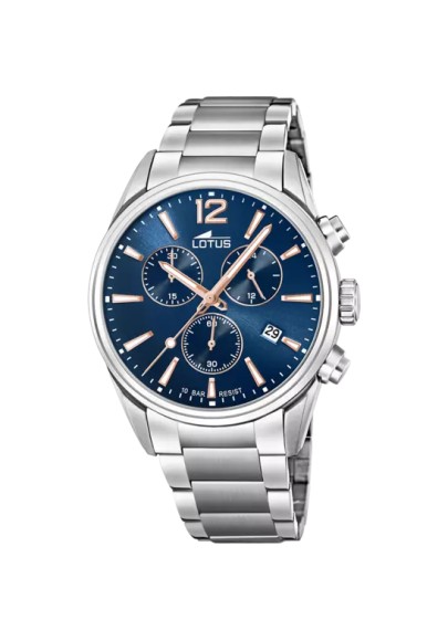 LOTUS MEN'S BLUE CHRONO STAINLESS STEEL WATCH BRACELET 18690/2