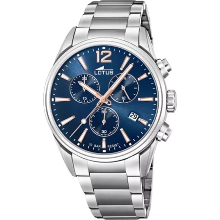 LOTUS MEN'S BLUE CHRONO STAINLESS STEEL WATCH BRACELET 18690/2