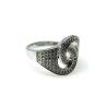 Anillo Doble Semicírculos en Plata de Ley - Joyas AG23