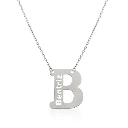 STERLING SILVER NECKLACE WITH INITIAL AND NAME