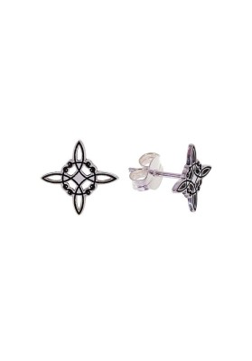 STERLING SILVER EARRINGS WITH A WITCH´S KNOT