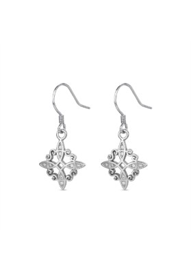 STERLING SILVER EARRINGS WITH A WITCH´S KNOT