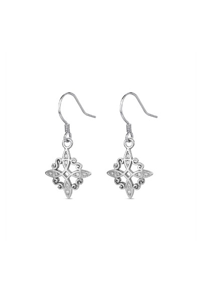 STERLING SILVER EARRINGS WITH A WITCH´S KNOT