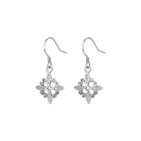 STERLING SILVER EARRINGS WITH A WITCH´S KNOT