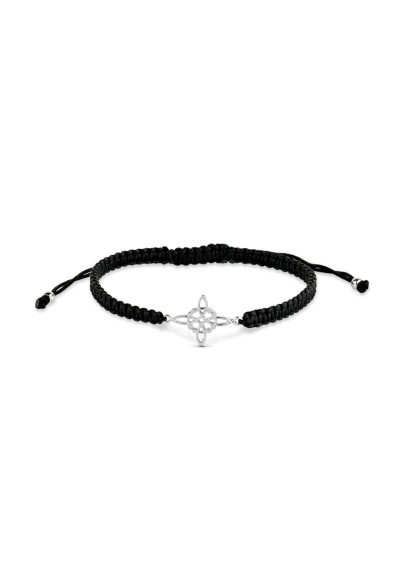 PULSERA DE HILO NEGRO ANUDADO NUDO DE BRUJA