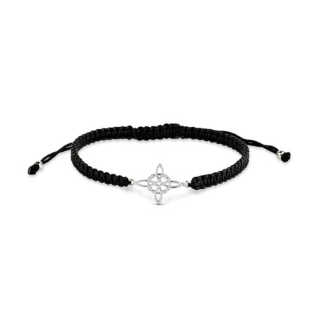 PULSERA DE HILO NEGRO ANUDADO NUDO DE BRUJA