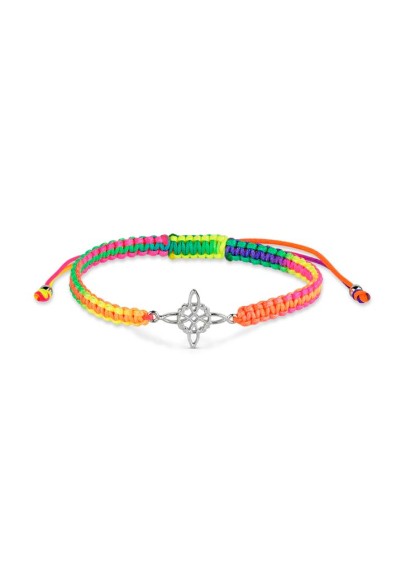 PULSERA DE HILO MULTICOLOR NUDO DE BRUJA