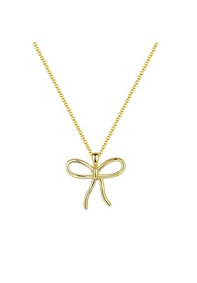 GOLD PLATED STERLING SILVER NECKLACE WITH BOW