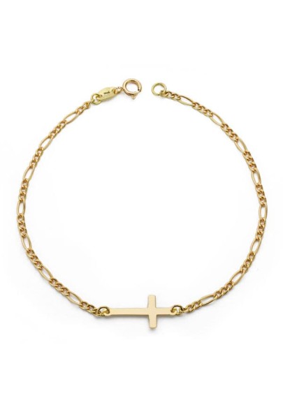 18K GOLD CROSS BRACELET