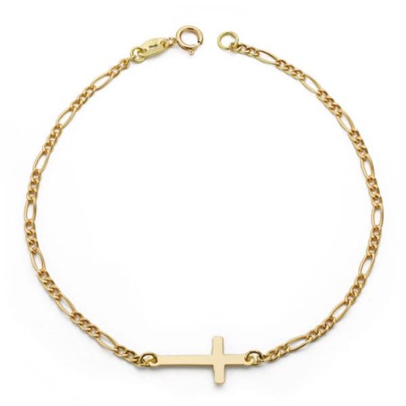 18K GOLD CROSS BRACELET