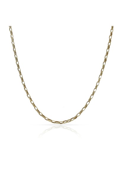 HOLLOW 18K GOLD BELCHER CHAIN-1.5 MM