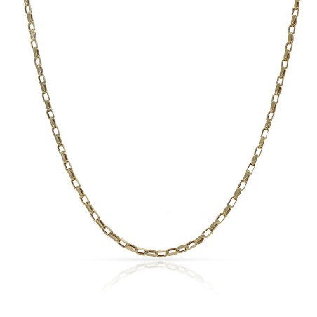 HOLLOW 18K GOLD BELCHER CHAIN-1.5 MM