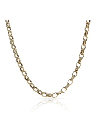 HOLLOW 18K GOLD BELCHER CHAIN-3MM