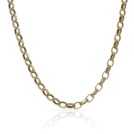 HOLLOW 18K GOLD BELCHER CHAIN-3MM