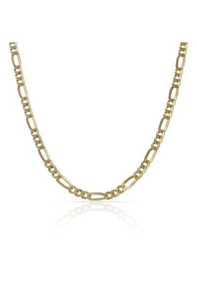 HOLLOW 18K GOLD 3+1 FIGARO CHAIN - 3 MM