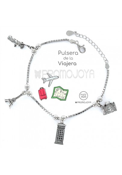 PULSERA DE LA VIAJERA "ERES LO MÁS" PLATA DE LEY