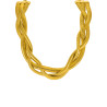 COLLAR CHOKER TRENZADO MAREA ACERO DORADO C02704/AK