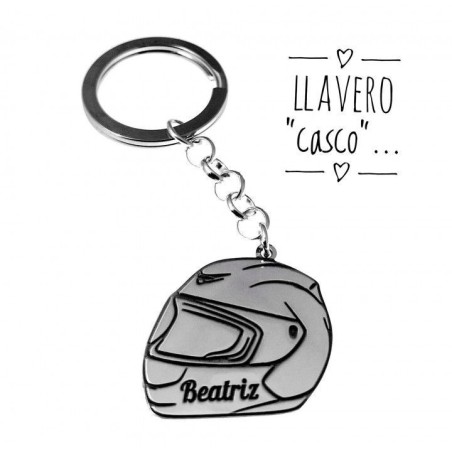 STERLING SILVER HELMET KEYCHAIN