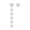 PENDIENTES ASIMÉTRICO MAREA CORAZÓN PLATA D02801/AE