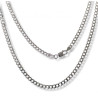 CADENA BARBADA PLATA DE LEY 60 CM