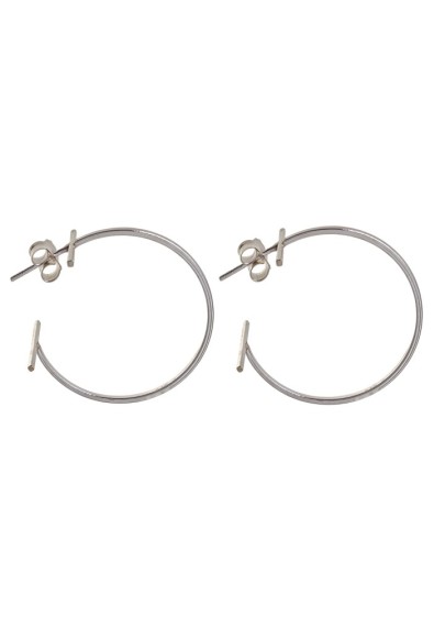 CIRCLE OF LIFE HOOP EARRINGS IN STERLING SILVER