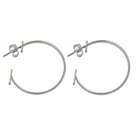 CIRCLE OF LIFE HOOP EARRINGS IN STERLING SILVER